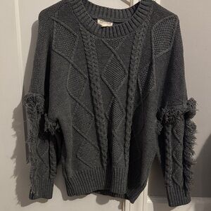Elegant Charcoal Knit Sweater